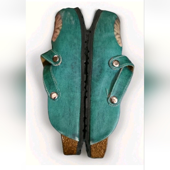 Calceo Women's Slip-on Clog Shoe Green Elephant With Glasses On Foot Size 37 - Picture 13 of 14